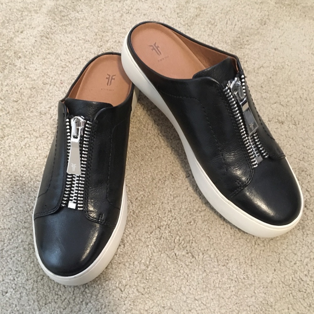 NEW Frye Lena mule slip on sneakers black